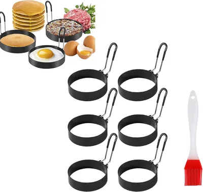 6-Pack Egg Rings Stainless Steel Frying Rings Best Deal