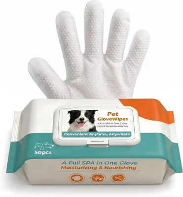 Moslyn Pet Grooming Glove Wipes 50 Pack