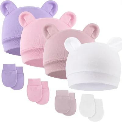 DRESHOW Newborn Baby Beanie Hat and Gloves | Best Deal