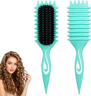 Curlingbürste für definierte Locken - Detangling-Bürste zum Formen und Trennen - Stylingbürste für natürliche Locken