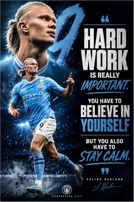 Erling Haaland Motivational Posters Inspirational Quotes Wall Art Home Decor Best Price