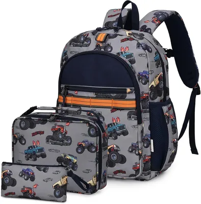 Kasqo Kids Backpack Set - 3pcs Clip-on Lunch Bag Bookbag Best Deal