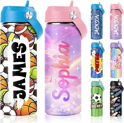 Pozetazas Kids Water Bottle - Custom 18 oz Engraved Stainless Steel