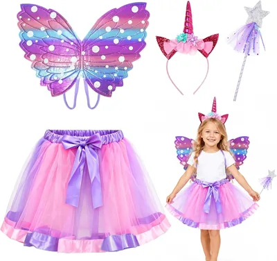 Girls Fairy Costume Set Toddler Unicorn Butterfly Bee Dress Up Outfit Best Deal
