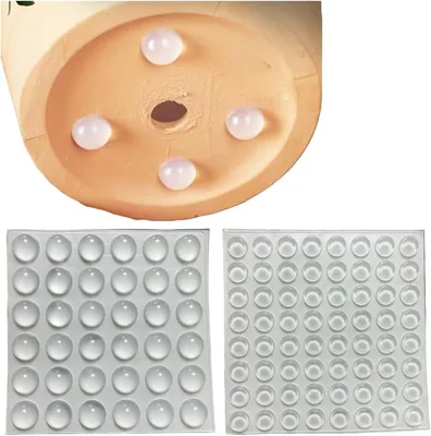 100 Pack Invisible Pot Feet Self-Adhesive Rubber Dot Succulent Pots Feet Risers