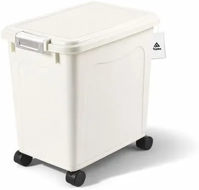 Pet Food Storage Container with Wheels, Airtight Dog & Cat Food Bin
