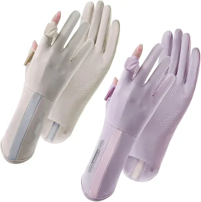 Mirenr UV Protection Gloves for Women - Full Finger Sun Protection, UPF 50+