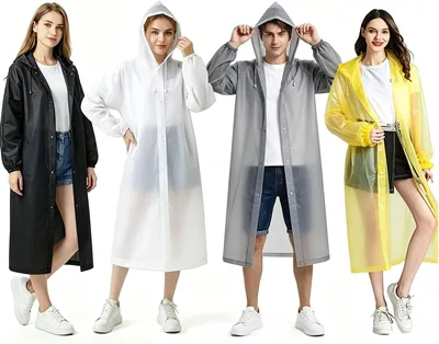 BOTENGXIN 4 Pack Impermeable para Lluvia, Poncho para Lluvia para Mujer y Hombre