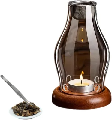 Glass Incense Burner, Oud and Bakhoor Warmer Candle-Powered Aromatherapy Diffuser Arabic Incense Holder for Meditation Yoga S Best Deal