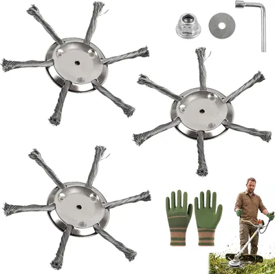 3-delig ståltrimmerhuvud, ståltrimmer för markör (15cm/0.5cm)