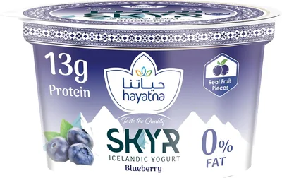 Hayatna SKYR Icelandic Yogurt BlueBerry 0% Fat, 150g