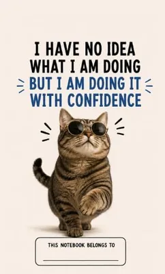 Funny Cat Notebook - I Have No Idea What I Am Doing | Compact A5