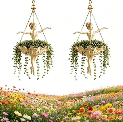 Ballerina Hanging Pot 360° Rotating Ballet Dancer Plant Holder - Best Deal