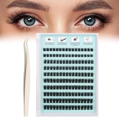 VEGCOO Curl 8-14 mm 160 Lashi Finti, Kit per Estensione Ciglia Naturale con Adesivo Incluso - Best Deal