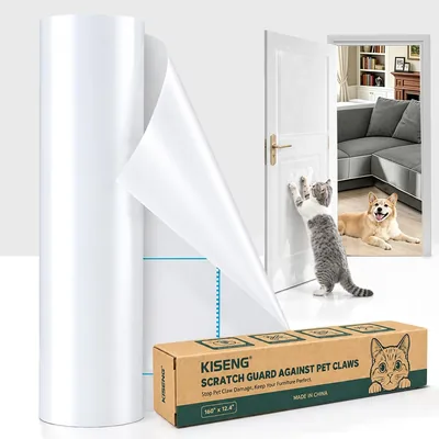 KISENG Cat Scratch Protector - 160" Vinyl Couch Guard