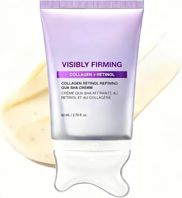 Collagen Retinol Gua Sha Neck Cream, Fast-Absorbing Firming Moisturizer for Tech Neck