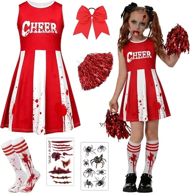 Zombie Cheerleader Costume Kids Halloween