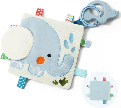 Masroo Elephant Baby Lovey Sensory Toy Stroller Blanket