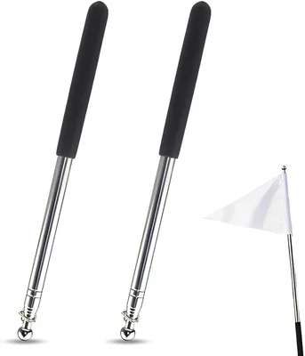 VONJUMA 2 Pc Telescopico Manganello in Acciaio Inox con Manico in Silicone, 24-120cm