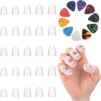 YTLZSH 30 Pcs Guitar Finger Protectors Silicone Thimbles Best Deal