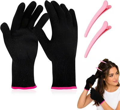 Heat Resistant Hair Styling Gloves for Curling Iron