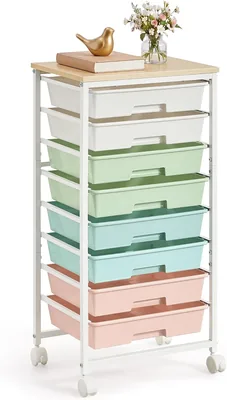 VASAGLE 8-Drawer Rolling Cart 10% Off