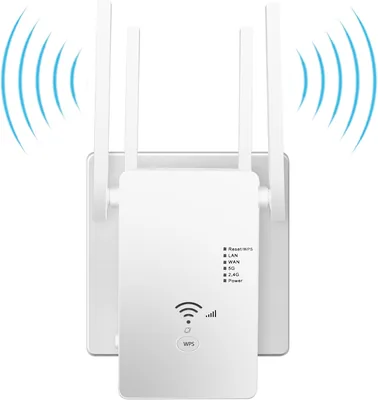 2026 WLAN Verstärker 1200 Mbit/s, Dual-Band WiFi Repeater mit 4 Außenantennen und WLAN-X