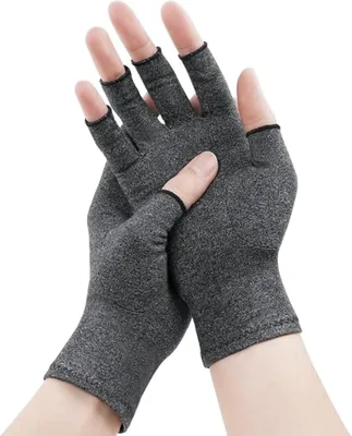 Arthritis Compression Gloves for Women Men, Fingerless Support Glove | Breathable Fabric, Hand Compr
