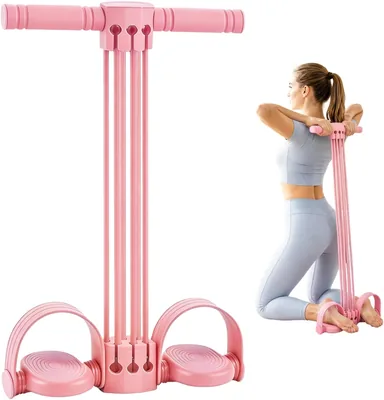 Resistance Bands with Handle, 6 Tube Pedal Resistance Band | Full Body Exercise Bike, Thigh Trainer 