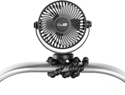 Baby Plus Rechargeable Stroller Fan - Black Best Deal