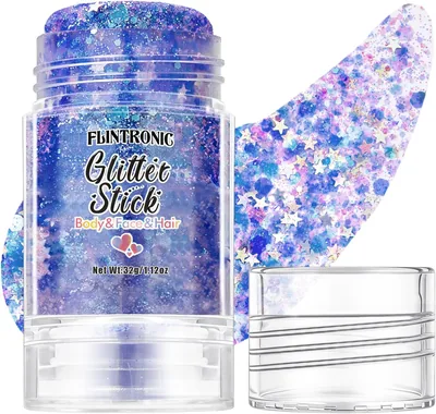 Flintronic Body Glitter Stick - Błyszczący Makijaż na Festiwal, Syrenka, Cekiny, Stroje Rave dla Kobiet