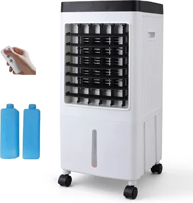 Evaporative Luftkühler Mobilklimaanlage Ohne Abluftschlauch | 10L Wassertank, 3 Geschwindigkeiten, Fernbedienung, 7h Timer, osci - Best Deal