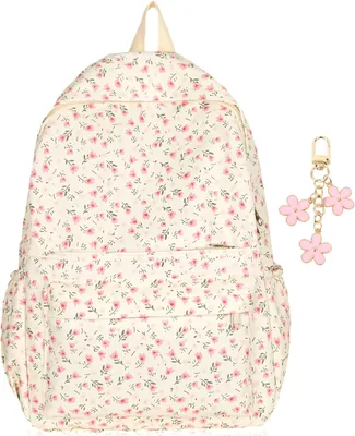 LaVenty Floral Bow Backpack Pink Bookbags Women Laptop Lightweight Casual Best Deal