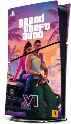 GTA 6 PS5 Slim डिजिटल एडिशन कंसोल स्किन वラप | प्रीमियम वाइनल स्टिकर | खरोंच | एंटी-खरोंच वॉटरप्रूफ बुलबुला - 50% ऑफ