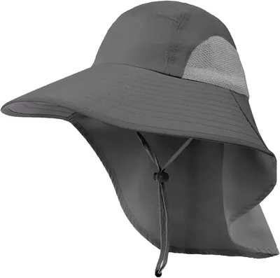 Outdoor UPF 50+ Mesh Sun Hat with Neck Flap