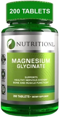 Magnesium Glycinate 1900mg - 200 Tablets | 200mg Elemental Magnesium & Vitamin B6