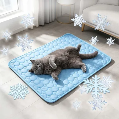 Mat de refroidissement pour chats et chiens, mat durable de refroidissement portable pour chats, couverture de refroidissement pour chiens et mattress de refroidissement pour animaux de compagnie