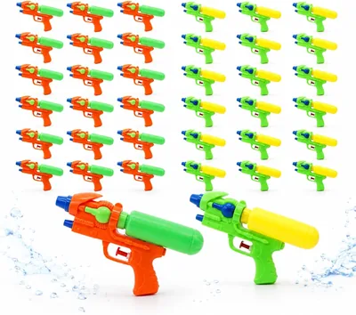 AMATOYS Pack de 36 Mini Pistolas De Agua para Niños - Juguete Divertido De Verano - Ideal para Playa, Piscina Y Jardín - Fácil Uso