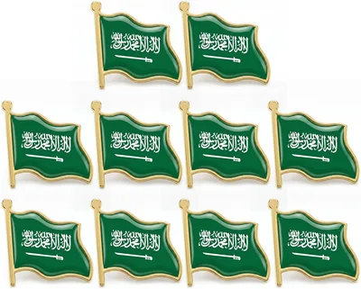 شارات علم المملكة العربية السعودية - مجموعة من 10 أو 5 قطع