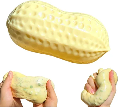 Peanut Squishy Stress Ball | Stretchy Squeeze Toy
