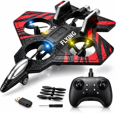 TOY GARDEN RC Plane, 2.4GHz Remote Control Floating Fighter, USB Rechargeable