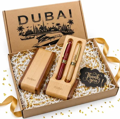 Dubai Souvenir Pen Set with Holder & Box | Executive Ballpoint Pens