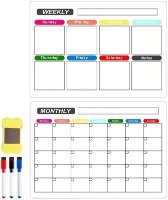 Magnetic Monthly Planner for Refrigerator