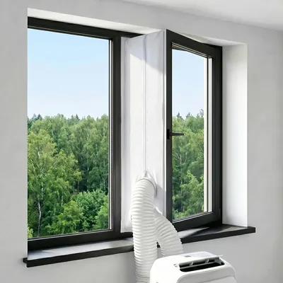 MYCARBON Fensterdichtungsband 400 cm, Kein Bohren, Wasserabweisend und Rissbeständig, Fensterdichtung für Mobile Klimaanlage