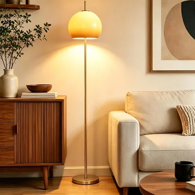LED Floor Lamp Mid Century Modern Mushroom Standing Lamp