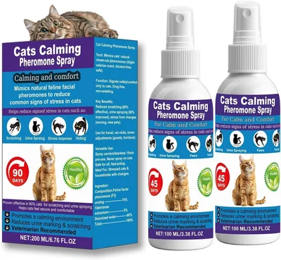 Cat Calming Spray - 2 Pack 100ml Pheromone Relief