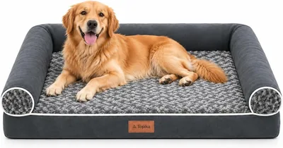 Topika Orthopedic Dog Bed, Large Sofa with Egg-Crate Foam