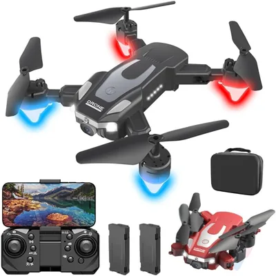 4K कैमरे वाला फोल्डेबल ड्रोन, 1080P HD, FPV लाइव वीडियो, स्मार्ट जेस्चर सेल्फी, ऊंचाई पकड़, एक कुंजी से उड़ान/लैंडिंग - 72% ऑफ