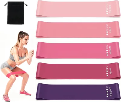 Bandas de Resistencia HANWING, 5 Ligas Elásticas de Látex para Entrenamiento de Fuerza