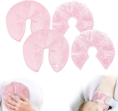 2 PCS Breast Therapy Pads | Hot Cold Gel Pack | Reusable Microwavable Nursing Pads for Mastitis | 10% Off